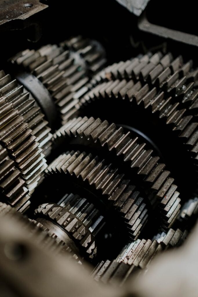 Close-up of Transmission Gears 